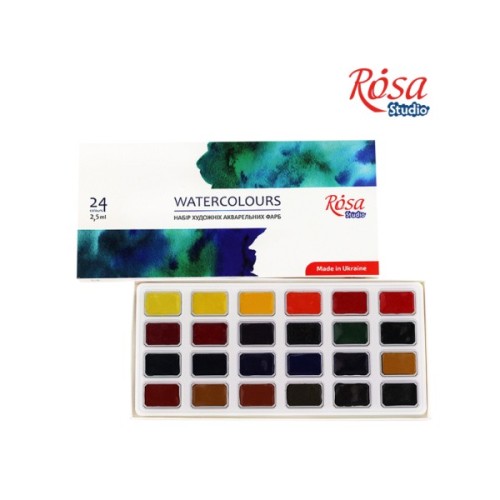 Акварельні фарби Rosa Studio 24 кольори х 2.5 мл (4823098518037)