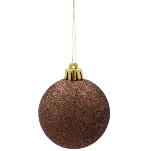 Ялинкова іграшка Chomik пластикові кульки 8 шт, 6 см, шампань (5900779893979_2)