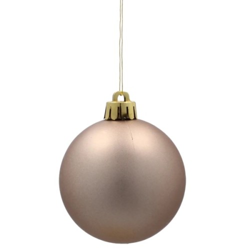 Ялинкова іграшка Chomik пластикові кульки 8 шт, 6 см, шампань (5900779893979_2)