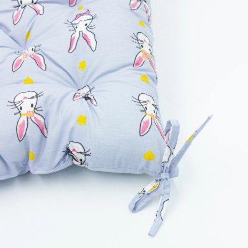 Подушка на стілець MirSon Бязь Принт 17-0527 Bunnies 50х50 см (2200006276838)