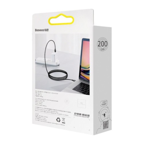 Дата кабель USB-C to USB-C 2.0m 100W black Baseus (CATYS-C01)