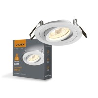 Світильник точковий Videx під лампу GU10 врізний Круглий Білий (VL-SPF08R-W)