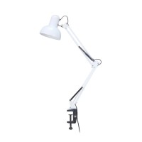 Настільна лампа Євросвітло Ridy-027 E27 зі струбциною біла