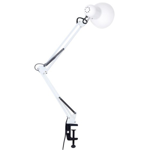 Настільна лампа Євросвітло Ridy-027 E27 зі струбциною біла