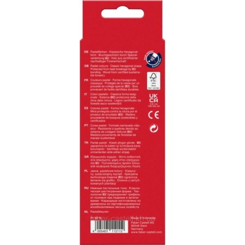 Олівці кольорові Faber-Castell Pastel пастельні відтінки, 10 кольорів (111211) (32071)