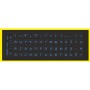 Наклейка на клавіатуру BestKey мініатюрна непрозора чорна, 56, блакитний (BKm4BLU/042)