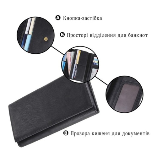 Гаманець Vintage Чорний (14446)
