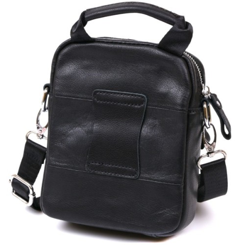 Сумка Vintage Чоловіча з натуральної шкіри Чорна (20477)