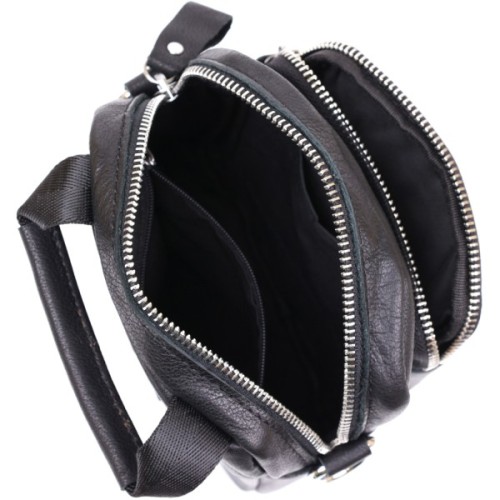 Сумка Vintage Чоловіча з натуральної шкіри Чорна (20477)