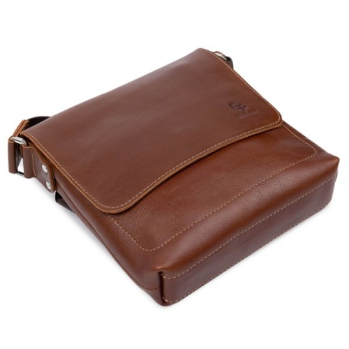 Сумка Grande Pelle Шкіряна чоловіча через плече Коричнева (11567)