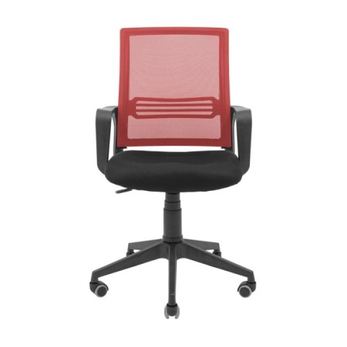 Офісне крісло Richman Джина Пластик Піастра Сітка чорна + червона (ADD0003120)