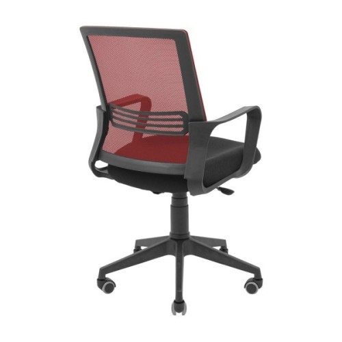 Офісне крісло Richman Джина Пластик Піастра Сітка чорна + червона (ADD0003120)