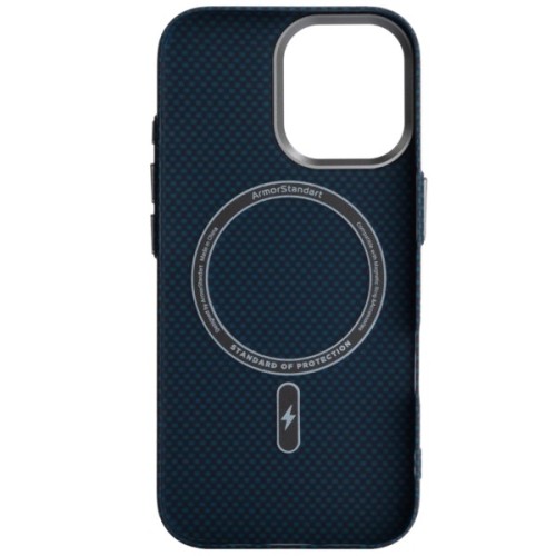 Чохол до мобільного телефона Armorstandart LikeCarbon2 MagCase Apple iPhone 17 Kevlar Dark Blue (ARM88613)