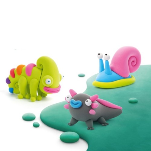 Набір для творчості Lipaka пластилину, Хамелеон, Гастропода, Аксолотль (60049-UA01)