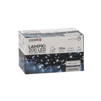 Гірлянда Chomik 200 LED 10 м, холодний білий, ефект блиску, IP44, від мережі (5900779879485)
