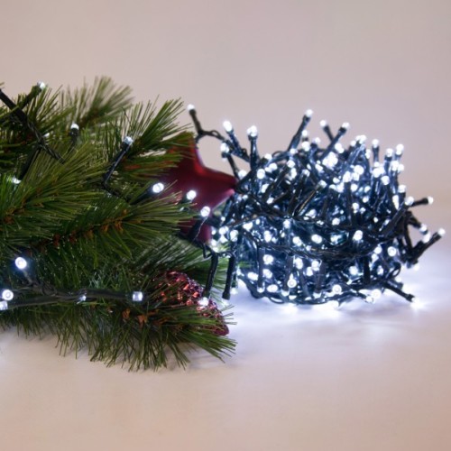 Гірлянда Chomik 200 LED 10 м, холодний білий, ефект блиску, IP44, від мережі (5900779879485)