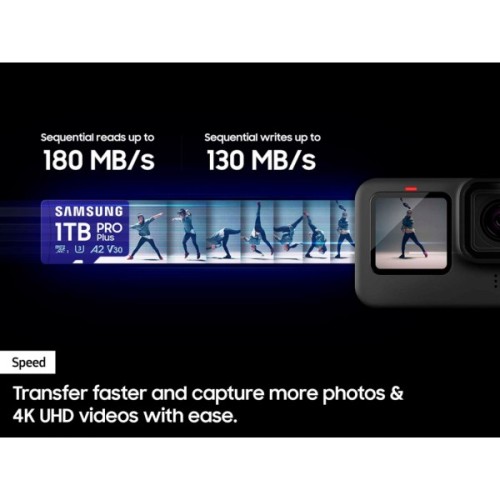 Карта пам'яті Samsung 256GB microSDXC class 10 UHS-I U3 V30 Pro Plus (MB-MD256SB/WW)
