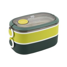 Ланч-бокс Kite подвійний з наповненням 1600 мл, зелений (K25-1181-3)