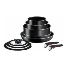 Набір посуду Tefal Ingenio Easy Cook & Clean 10 предметів чорний (L1539053)