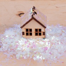 Прикраса декоративна Novogod`ko сніг штучний, білий, перламутровий, крупний, 80 г (974177)