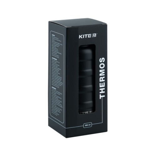 Термос Kite 500 мл чорний (K24-1204-2)