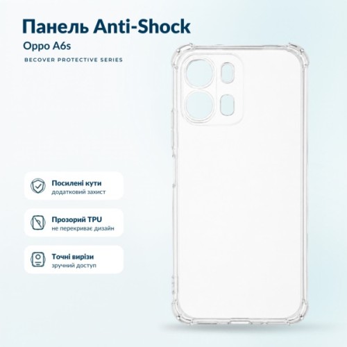 Чохол до мобільного телефона BeCover Anti-Shock Oppo A6s Clear (716092)