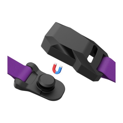 Нашийник для тварин WAUDOG Magnet c QR паспортом, магнітна пряжка-фастекс S фіолетовий (27949)