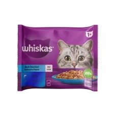 Вологий корм для кішок Whiskas тунець, лосось в желе 4х85 г (8410136025433)