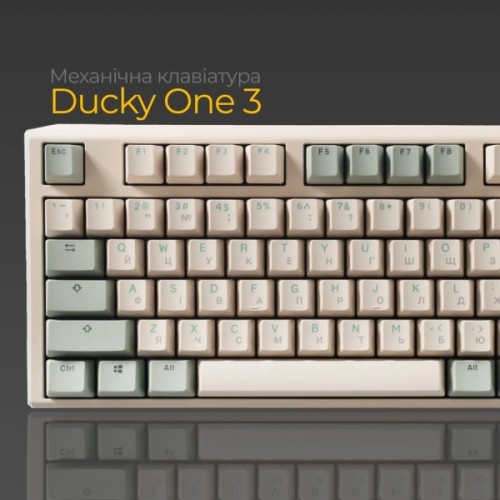 Клавіатура Ducky One 3 TKL Cherry MX Brown UA USB Cream (DKON2187-BUAPXМAEGGC1)