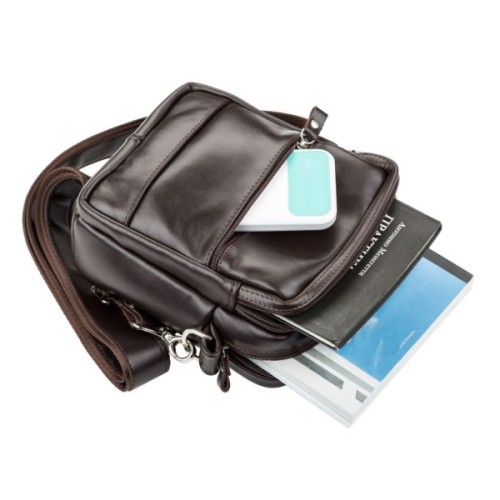 Сумка Shvigel Шкіряна Коричнева (11125)