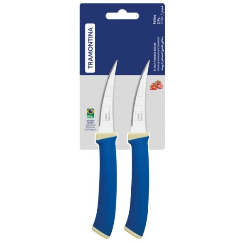 Набір ножів Tramontina Felice Blue Tomato 76 мм 2 шт (23495/213)