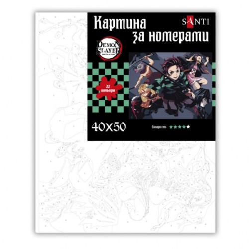 Картина по номерам Santi Demon Slayer Heroes 40х50 см (954416)