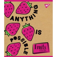 Зошит Yes А5 Fruits Color Крафт 12 аркушів лінія (765073)
