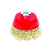 Щітка для електроінструменту Sigma дротяна чашеподібна 65мм М14x2мм латунированная 9014061 (9014061)