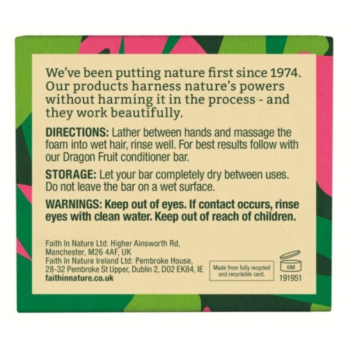 Твердий шампунь Faith in Nature Натуральний З фруктом дракона 85 г (708002305702)