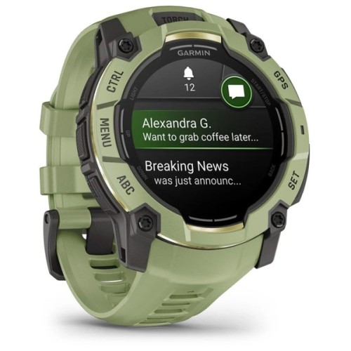 Смарт-годинник Garmin Instinct 3, 50mm, AMOLED, Fern Green/Gray, Fern Green Band, GPS смарт-годинник (010-03020-02)