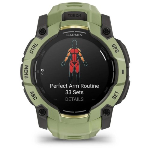 Смарт-годинник Garmin Instinct 3, 50mm, AMOLED, Fern Green/Gray, Fern Green Band, GPS смарт-годинник (010-03020-02)