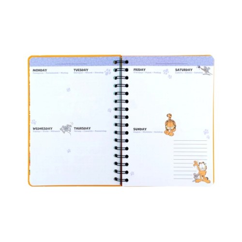 Тижневик Kite дитячий на спіралі Garfield, тверда обкладинка (GF26-438)