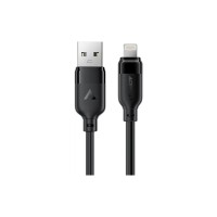 Дата кабель USB 2.0 AM to Lightning 2.0m 2.4A TPE black Acefast (6974316286271)