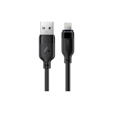 Дата кабель USB 2.0 AM to Lightning 2.0m 2.4A TPE black Acefast (6974316286271)