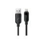 Дата кабель USB 2.0 AM to Lightning 2.0m 2.4A TPE black Acefast (6974316286271)