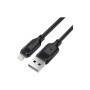 Дата кабель USB 2.0 AM to Lightning 2.0m 2.4A TPE black Acefast (6974316286271)