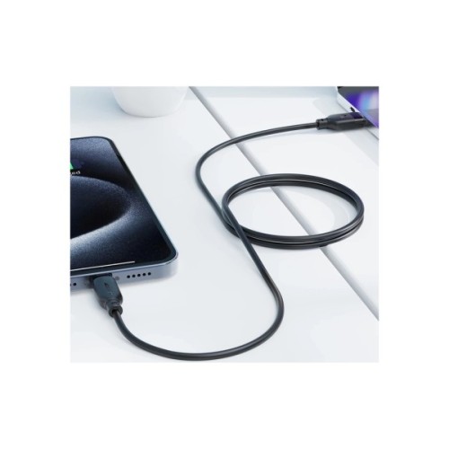 Дата кабель USB 2.0 AM to Lightning 2.0m 2.4A TPE black Acefast (6974316286271)
