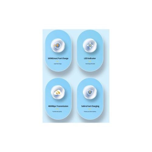 Дата кабель USB-C to USB-C 2.0m 100W black Essager (EXCTT1-CGA01)