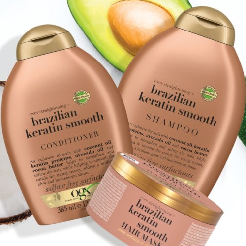 Маска для волосся OGX Brazilian Keratin Smooth Розгладжувальна 300 мл (3574661711003)
