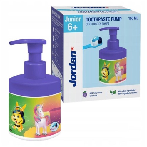Дитяча зубна паста Jordan Junior 6+ років з дозатором, 150 мл (510003106)