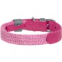 Нашийник для тварин WAUDOG Classic зі шкіри та відновленої бавовни L 25 мм х 38-49 см рожевий (58937)