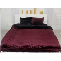 Постільна білизна MirSon Велюр Winter Frost 28-0007 + 28-0002 Poinsettia Velvet 2х160х220 (2200004007465)