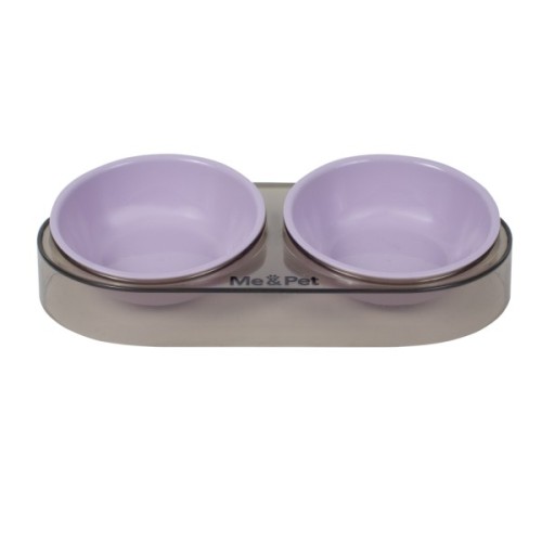 Посуд для котів Me&Pet Миска подвійна фіолетова (NMP28-3)