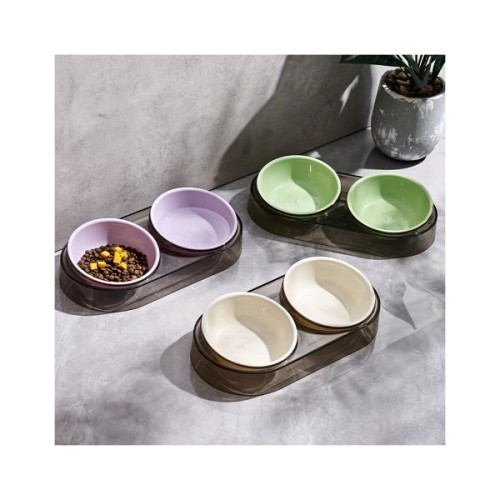 Посуд для котів Me&Pet Миска подвійна фіолетова (NMP28-3)